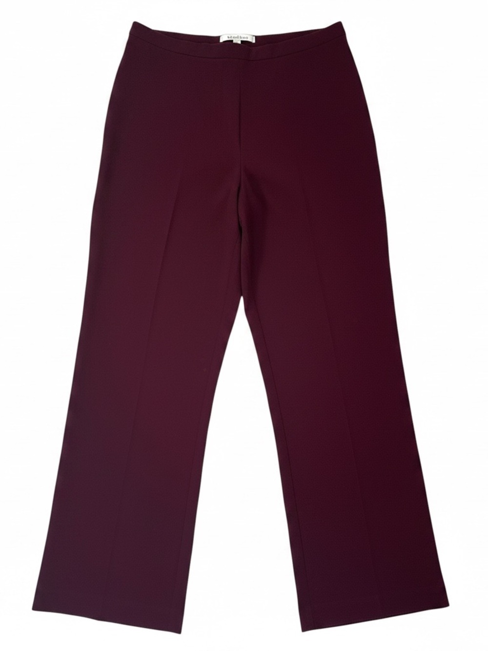 Max Mara Italy Burgundy Flat Front Trousers Straight Leg Career Pants Women’s 8